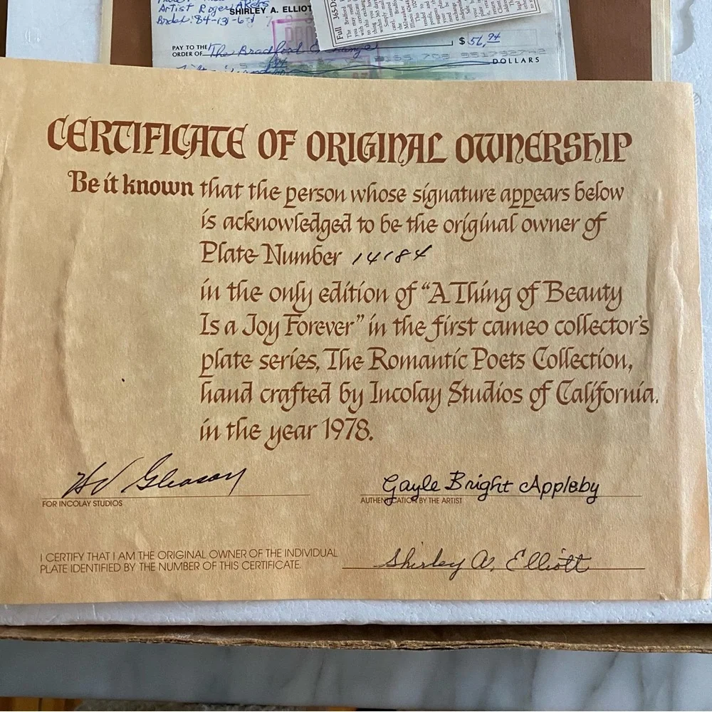Gayle Bright Appleby collector plate in original packaging - Picture 3 of 14